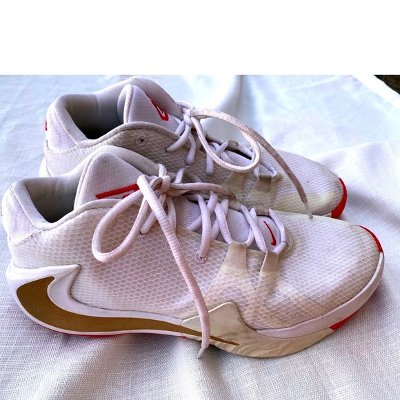 Nike Other - Nike Zoom Freak 1 White Gold Red Sneakers Shoes‎ Mens Size 9 BQ5422-100